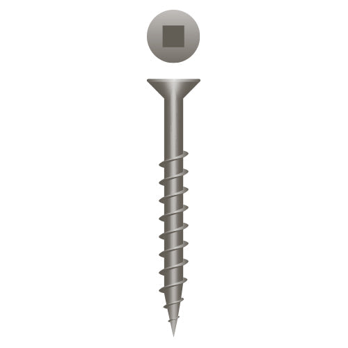 #8 Strong-Point Flat Head 8 x 3/4, SQ, Plain and Lubed