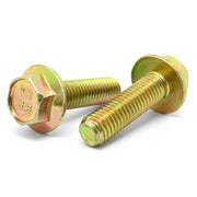 M5-0.8x12 Class 8.8 Hex Flange Bolts Zinc Yellow