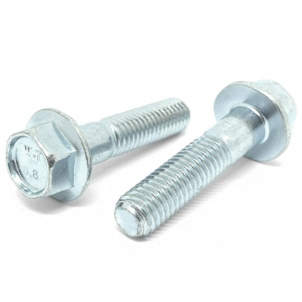 M8-1.25x35 Class 8.8 Hex Flange Bolts Zinc Clear