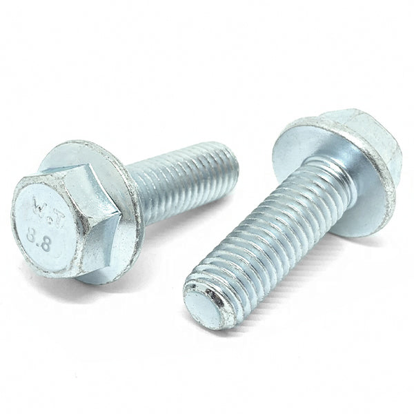 M12-1.75x25 Class 8.8 Hex Flange Bolts Zinc Clear