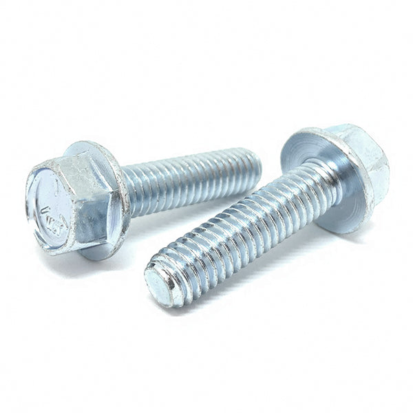 1/4-20x1" Grade 5 Hex Flange Bolts Zinc Clear