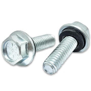 3/8-16x1" Grade 8 Hex Flange Grain Bin Bolts Rubber Washer Zinc
