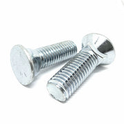 3/8-16x1" #3 Flat Round Head Grade 5 Plow Bolts Zinc