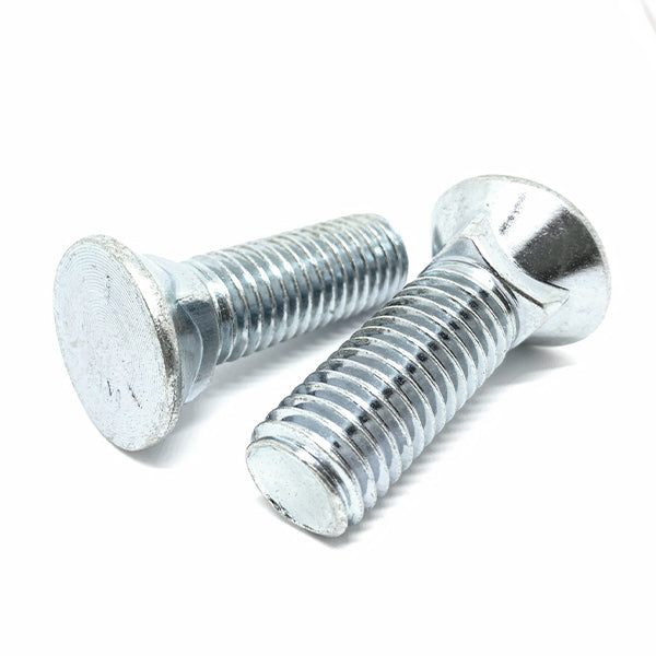 5/8-11x4" #3 Flat Round Head Grade 5 Plow Bolts Zinc