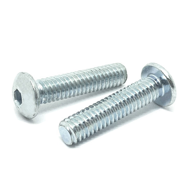5/16-24x1/2" Alloy Button Head Socket Cap Screws Zinc Clear