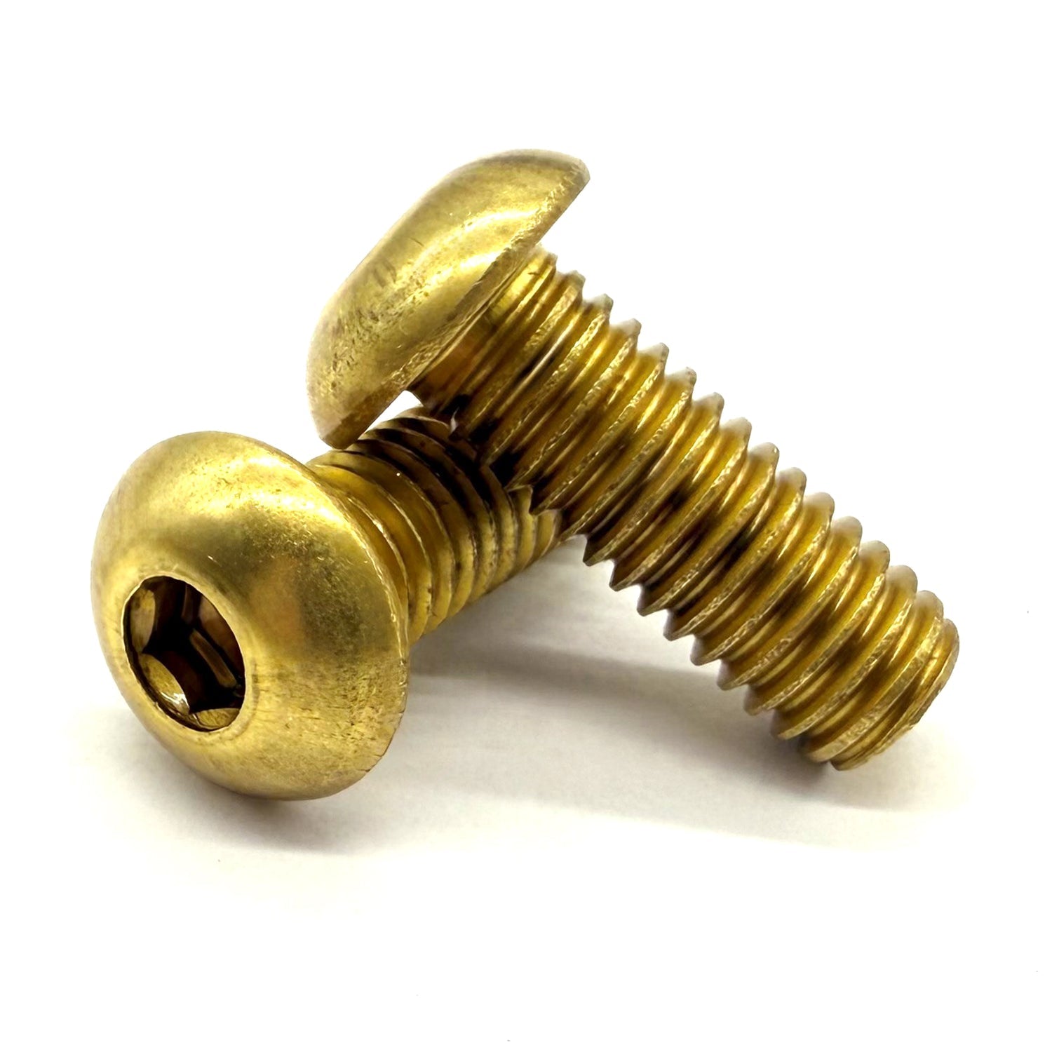 #10-24x3/4" Brass Button Head Socket Cap Screw