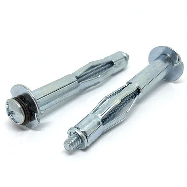3/16" XL x3" Hollow Wall Drywall Anchor Standard Point Steel Zinc Clear
