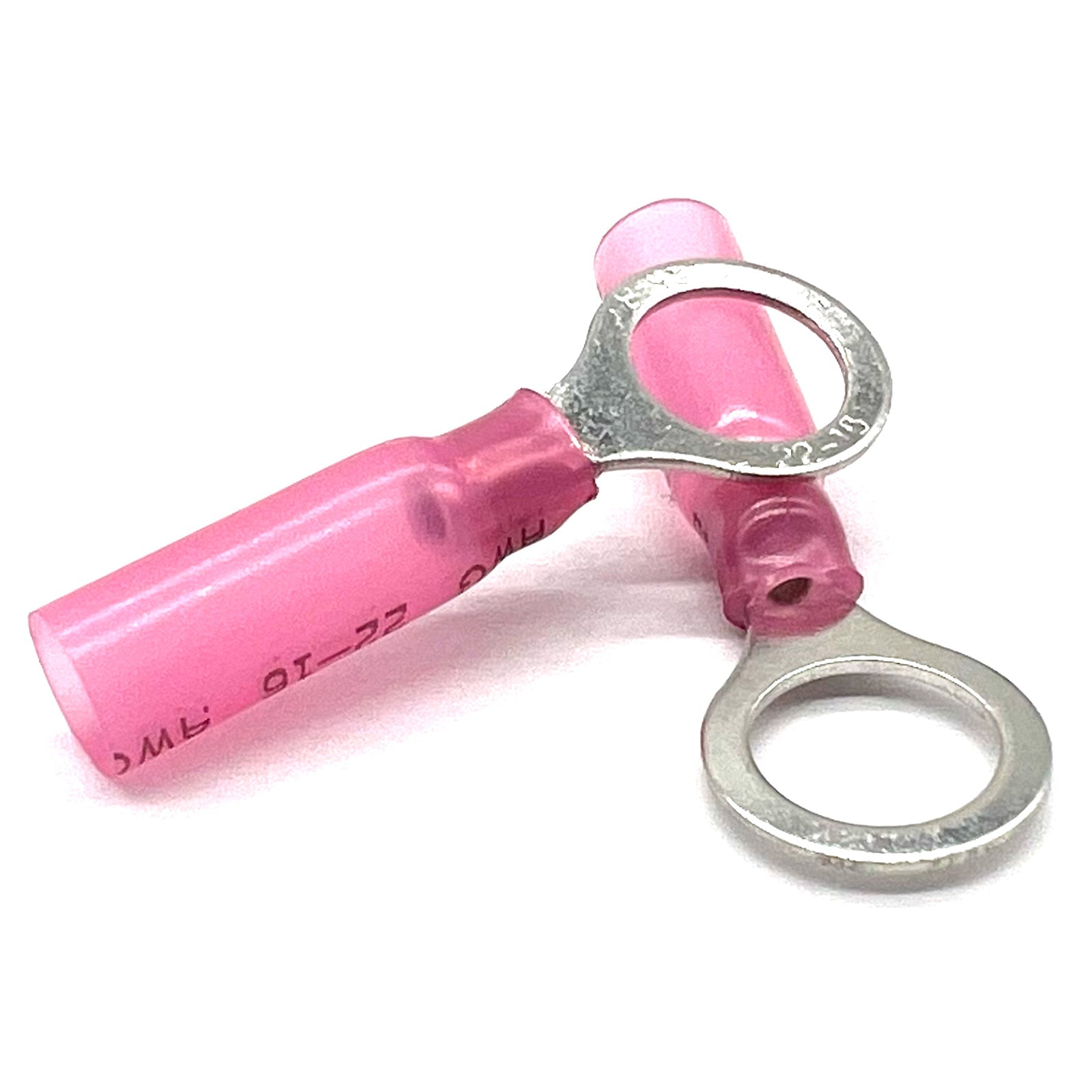 Red Heat Shrink Marine Grade #10 Diameter Ring Connectors, AWG 22-16