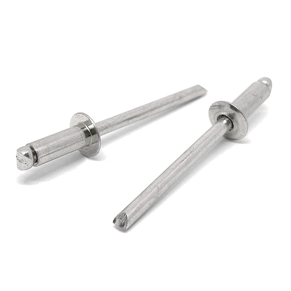 1/8" Dia 1/8"-3/16" (43) Grip - Dome Head Blind Rivets Stainless/Stainless Mandrel
