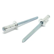 3/16" Dia 1/4"-7/16" (65-67) Grip - Multi Grip Dome Head Blind Rivets Aluminum/Steel Mandrel
