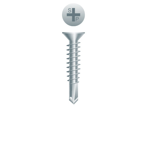 #8 Strong-Point Flat Head 8-18 x 1-1/4, PH, Zinc