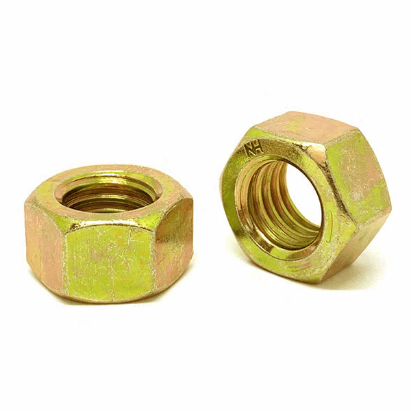 7/16"-14 Grade L-9 Finished Hex Nuts USA Zinc Yellow