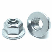 M6-1.0 Class 8 Hex Flange Prevailing Torque Top Lock Nuts Zinc Clear