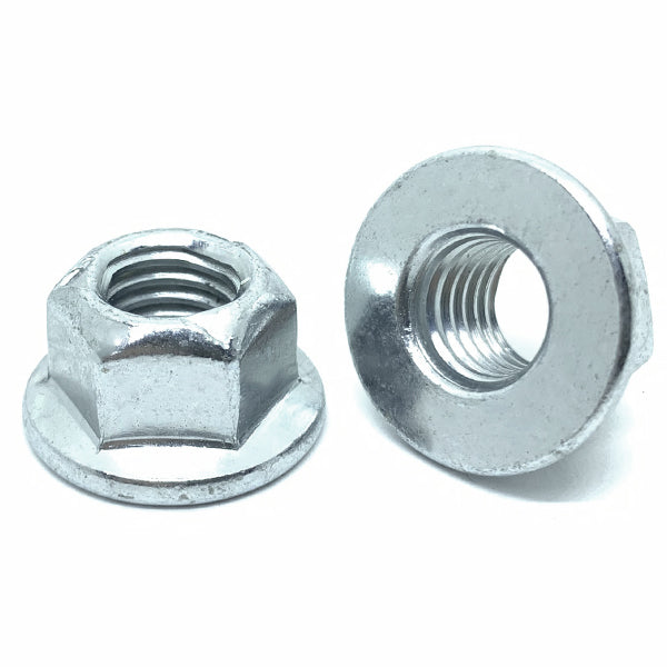 M8-1.25 Class 8 Hex Flange Prevailing Torque Top Lock Nuts Zinc Clear
