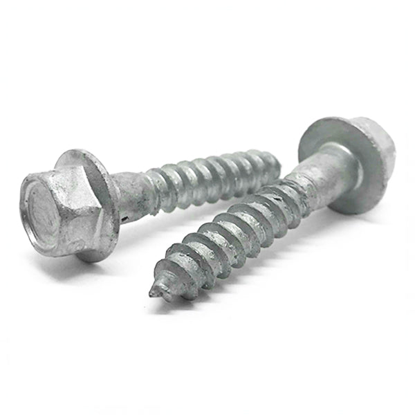 3/8-7x3" Hex Flange Lag Screws Steel Hot Dip Galvanized