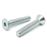 5/16-24x3/4" Alloy Flat Head Socket Cap Screws Zinc Clear