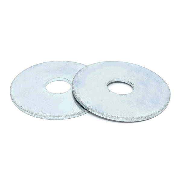 M4x12x1.0 Grade A Flat Fender Washers Zinc