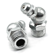 1/4"-28 Zerks Grease Fitting 45 Degree Steel Zinc