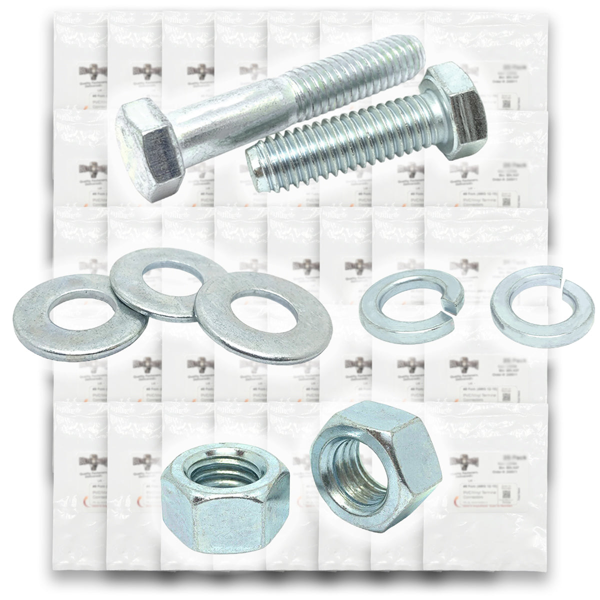 7/16"-20 Fine Grade 5 Hex Cap Screws, Nuts, & Washers - 527 PCS