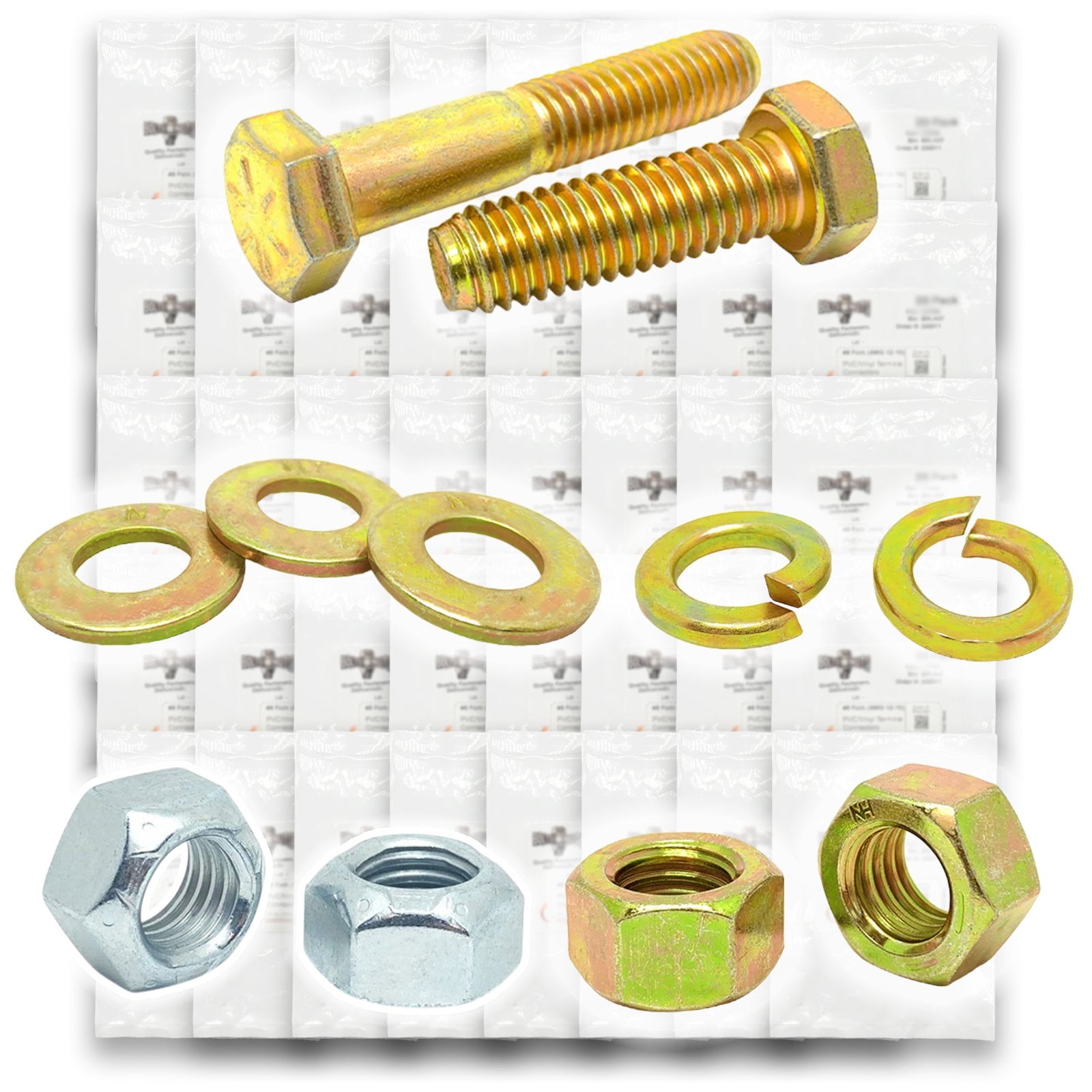 7/16"-20 Fine Grade 8 Hex Cap Screws, Nuts, & Washers - 527 PCS