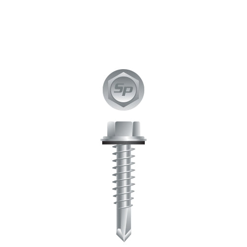 #14 Strong-Point Hex Washer Head w/Washer 14-14 x 1, Strong-Shield