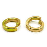1/4" Grade 8 High Collar Alloy Split Lock Washers Zinc Yellow