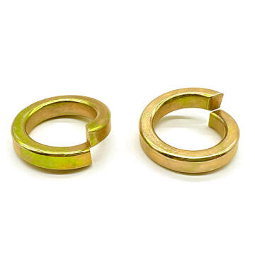 5/8" Grade 8 High Collar Split Lock Washers Zinc Yellow