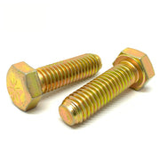 9/16"-18x2" Hex Cap Screws Grade L-9 Bolts USA Zinc Yellow