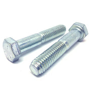 1/2-13x2-1/4" Hex Cap Screws Grade 5 Bolts Zinc Clear