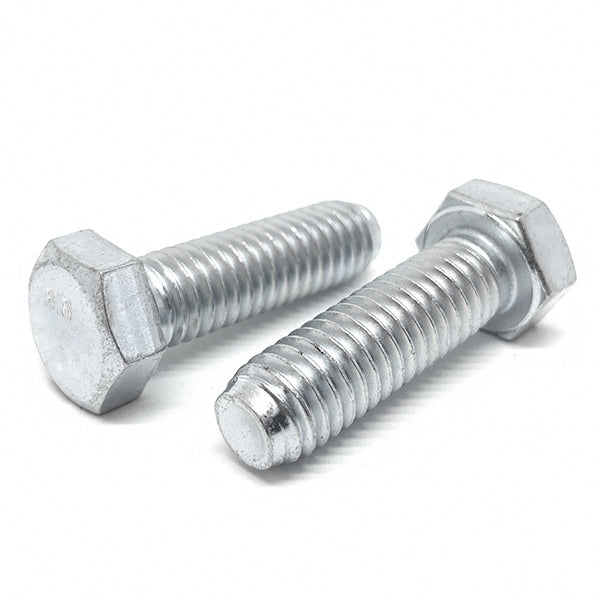 M8-1.25x16 Class 8.8 Hex Cap Screws Zinc Clear