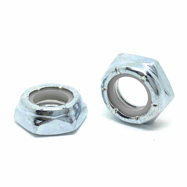 1/2"-13 Grade A Nylon Insert Hex Jam Nuts Zinc