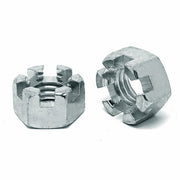 5/16"-18 Slotted Finished Hex Nuts Zinc Clear