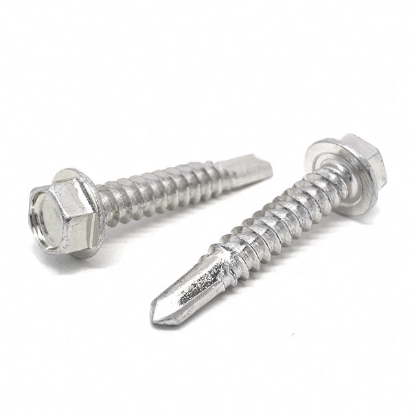 #14x3" Stainless Steel Unslotted Hex Washer Head #3 Point Self Drilling Screws