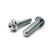 M8-1.25x30 Hex Flange Bolt Bowl Head Off Road Moto Hardware Zinc