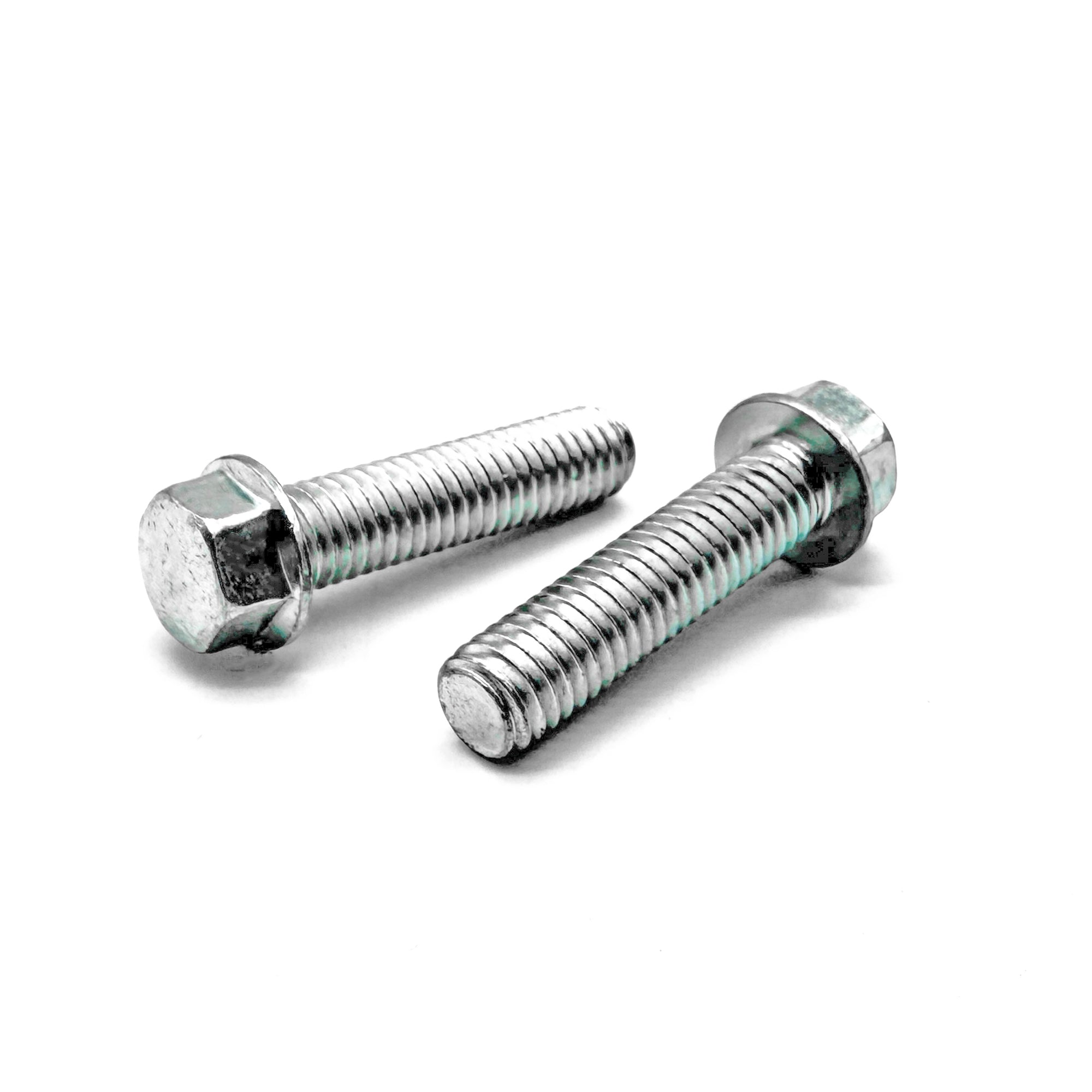 M6-1.0x25 Hex Flange Bolt Smooth Head Off Road Moto Hardware Zinc