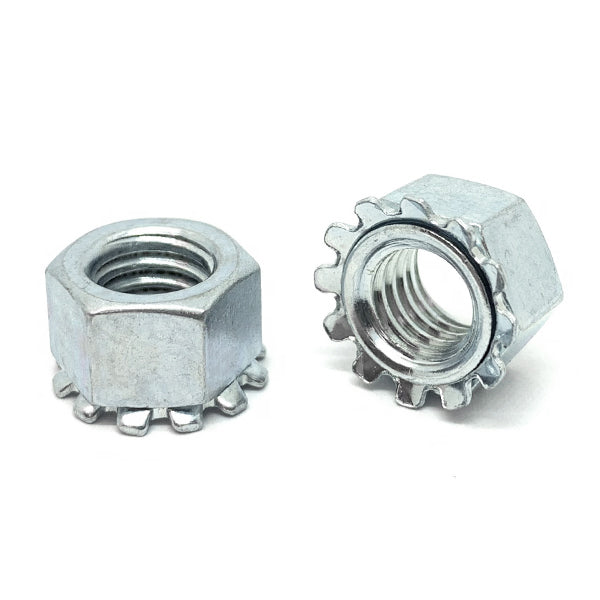 1/4"-20 Steel K Lock Nuts Zinc Clear