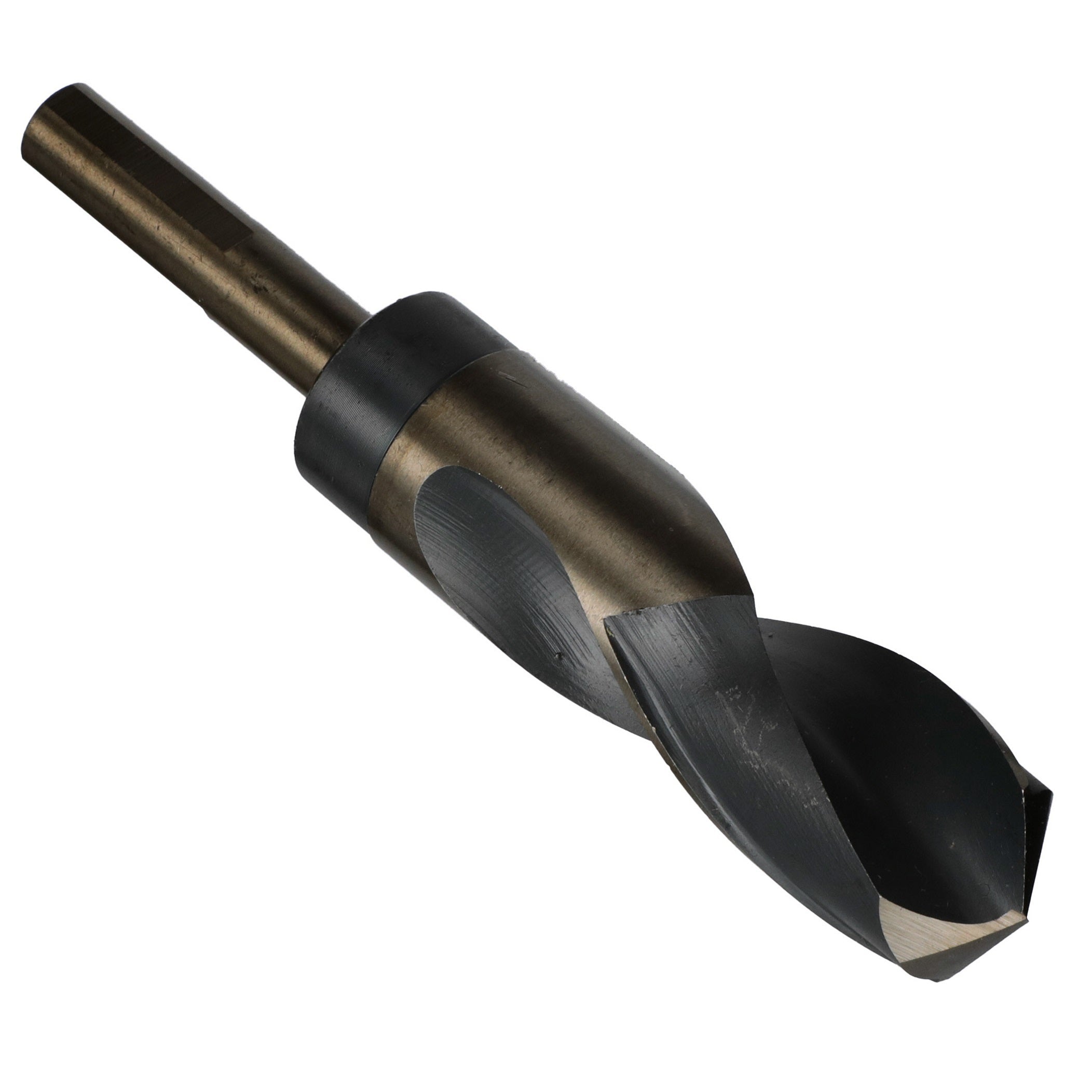1-3/32" HSS Black & Gold Drill Bit with Reduced 1/2" 3-Flat Shank, Contractor Series