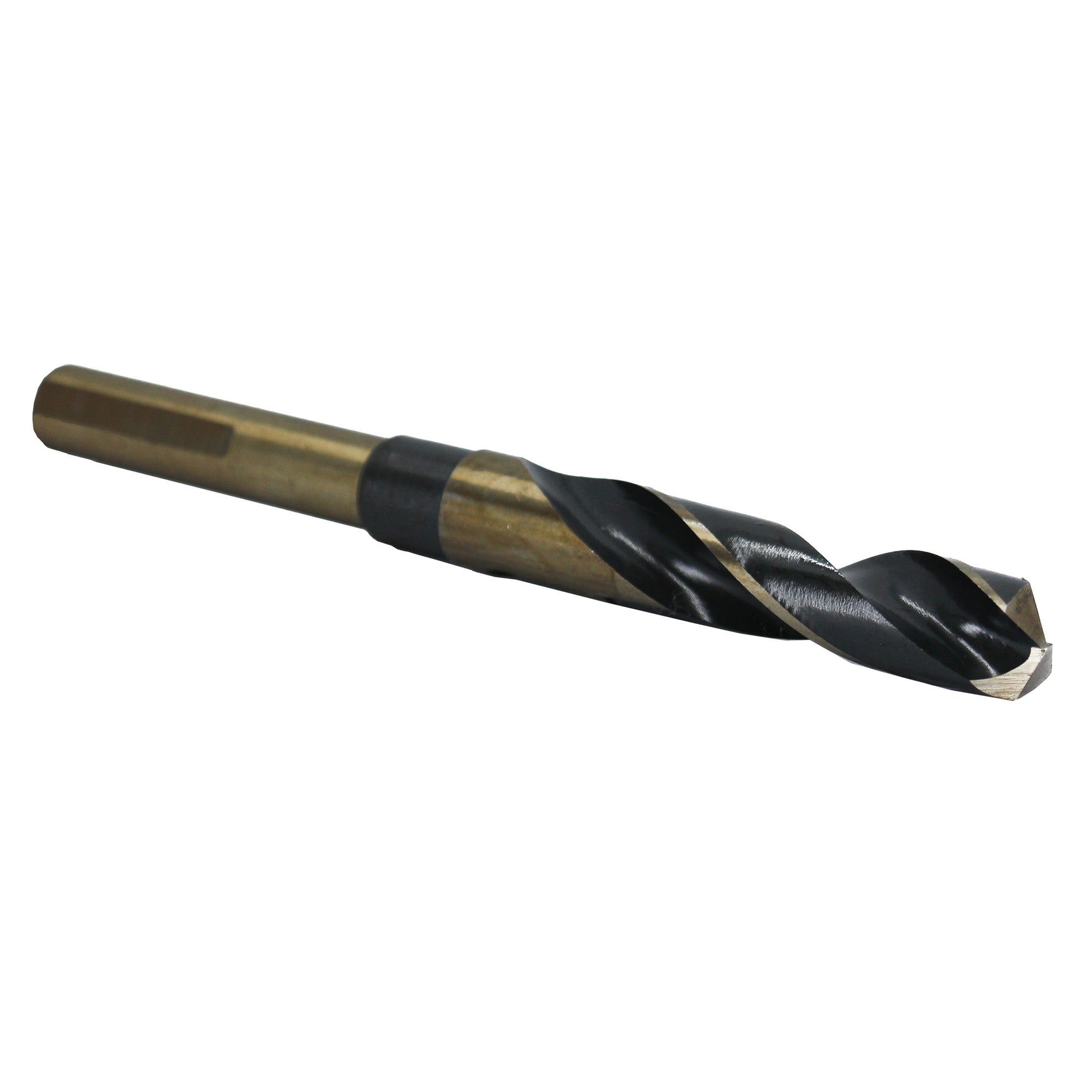 11/16" HSS Black & Gold Drill Bit with Reduced 1/2" 3-Flat Shank, Contractor Series