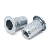 #8-32 (.020-.080) Aluminum Large Flange Knurled Body Rivet Nut