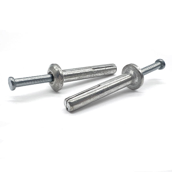 1/4"x3/4" Mushroom Head Hammer Drive Anchors Zinc Alloy w/ Zinc Plated Nails