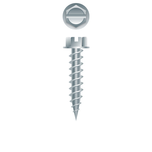 #10 SLT Strong-Point Hex Washer Head 10 x 3/4, 1/4 A.F., Zinc