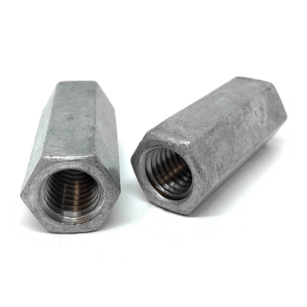 1/2"-13 X 1-3/4" Steel Coupling Nuts Galvanzied
