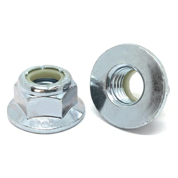 1/2"-13 Grade 5 Nylon Insert Hex Flange Lock Nuts Zinc
