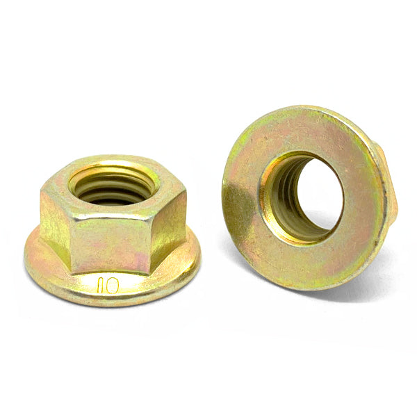 M16-2.0 Class 8 Hex Flange Nuts Zinc Yellow