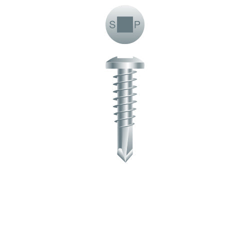 #8 Strong-Point Pan Head 8-18 x 3/4, SQ, Zinc