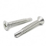 #8x3/4"  Stainless Steel Phillips Flat Head #2 Point Self Drilling Screws