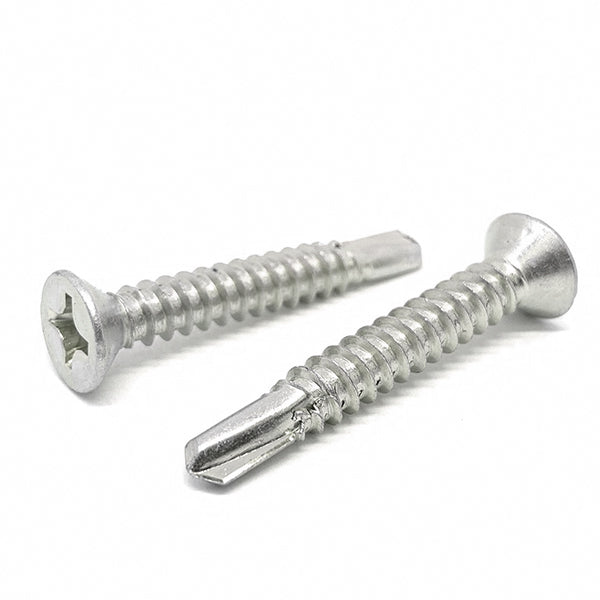 #6x3/4" Stainless Steel Phillips Flat Head #2 Point Self Drilling Screws
