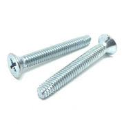 1/4-20x2" Phillips Flat Head Type F Thread Cutting Screws Zinc