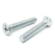 M3-0.5x30 Phillips Flat Head Machine Screws Steel Zinc