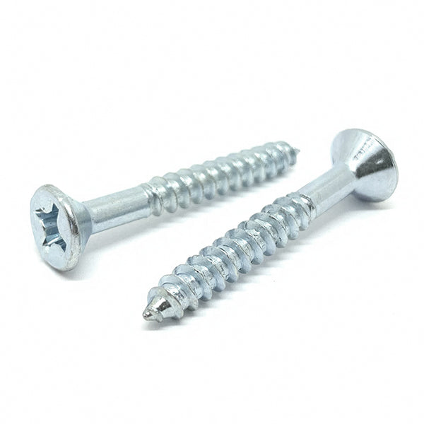 #6x1-1/2" Phillips Flat Head Wood Screws Zinc Clear